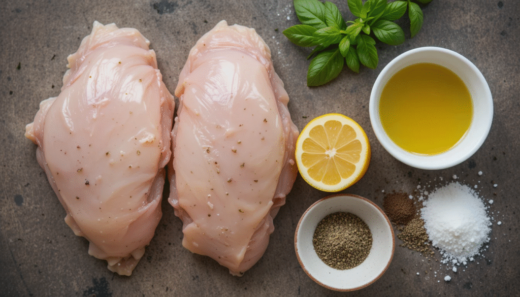 Ingredients for seasoning chicken for Mediterranean Chicken Breasts With Avocado Tapenade.
